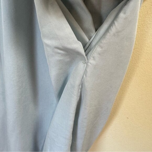 Eileen Fisher Cornflower Dress Tencel Shirt Collar Pockets Classic Minimalist L - Picture 6 of 14